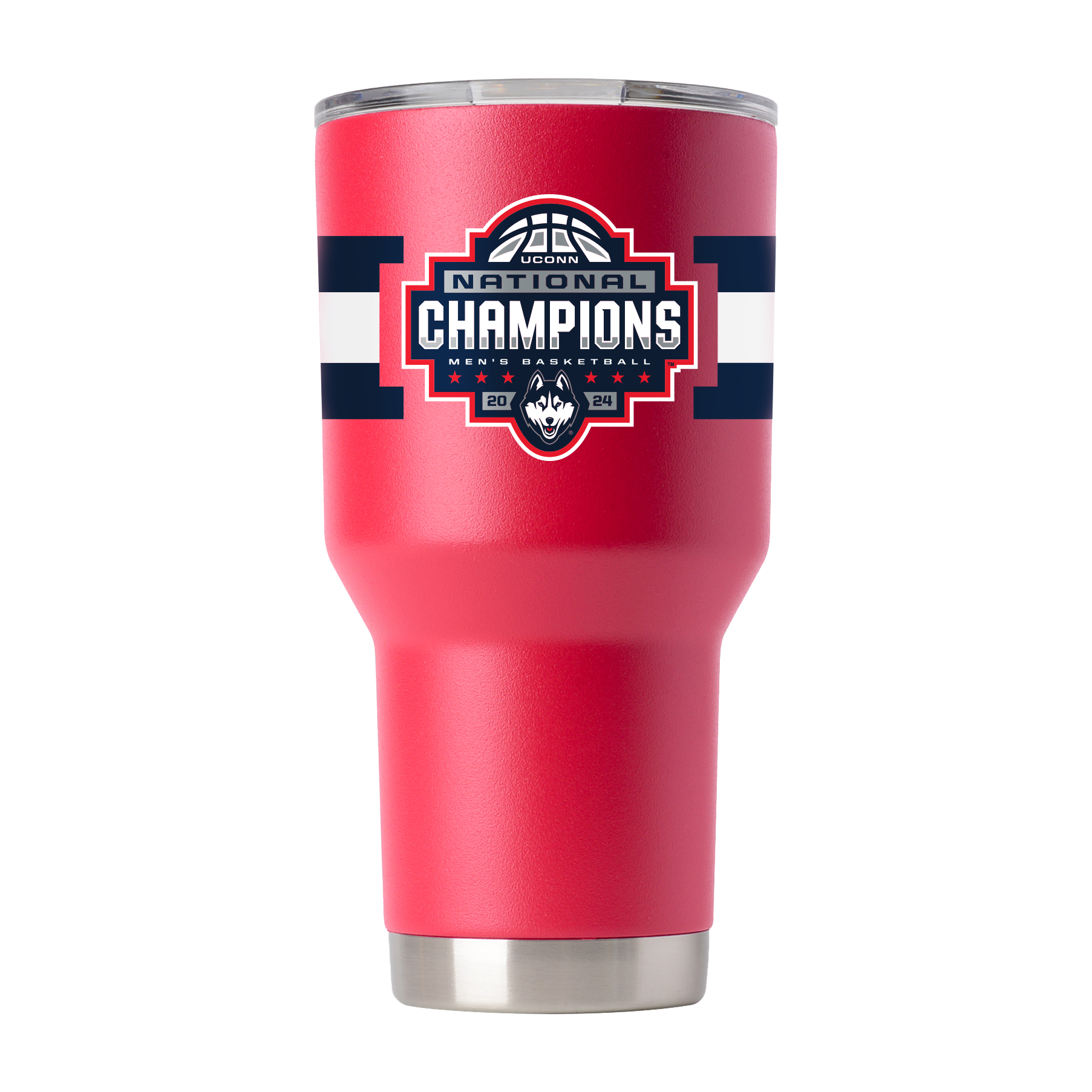 UConn 30oz Red Stainless Steel Tumbler - 2024 National Champions