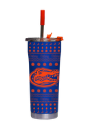 Florida Christmas Sweater Straw Tumbler