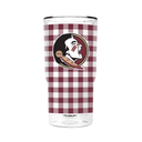 Florida State 16oz 2-Pack Glass Tumblers Gingham