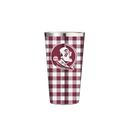 Florida State 16oz Stainless Pint Gingham