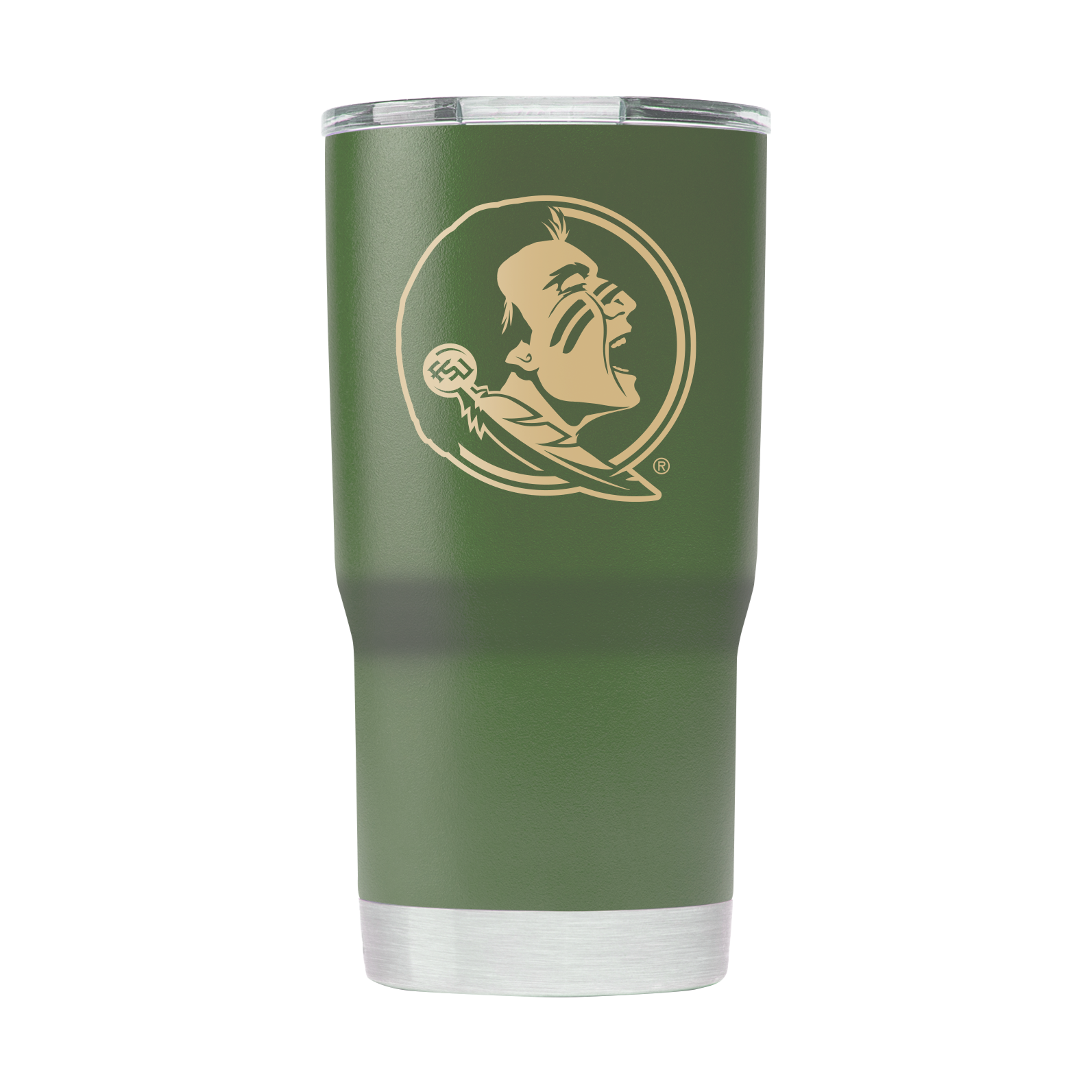 Florida State 20oz Olive Green Tumbler - American Flag Design