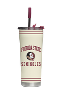Florida State Cream ProGloss Straw Tumbler