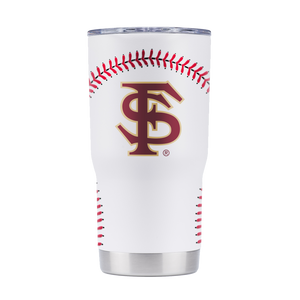 Florida State 20oz White Baseball Tumbler