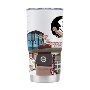 Florida State 20oz Campus Icons Tumbler