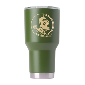 Florida State 30oz Olive Green Tumbler - American Flag Design