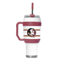 Florida State 40oz ProGloss Tumbler by GameTime Sidekicks with FSU logo and white handle, made of durable stainless steel.