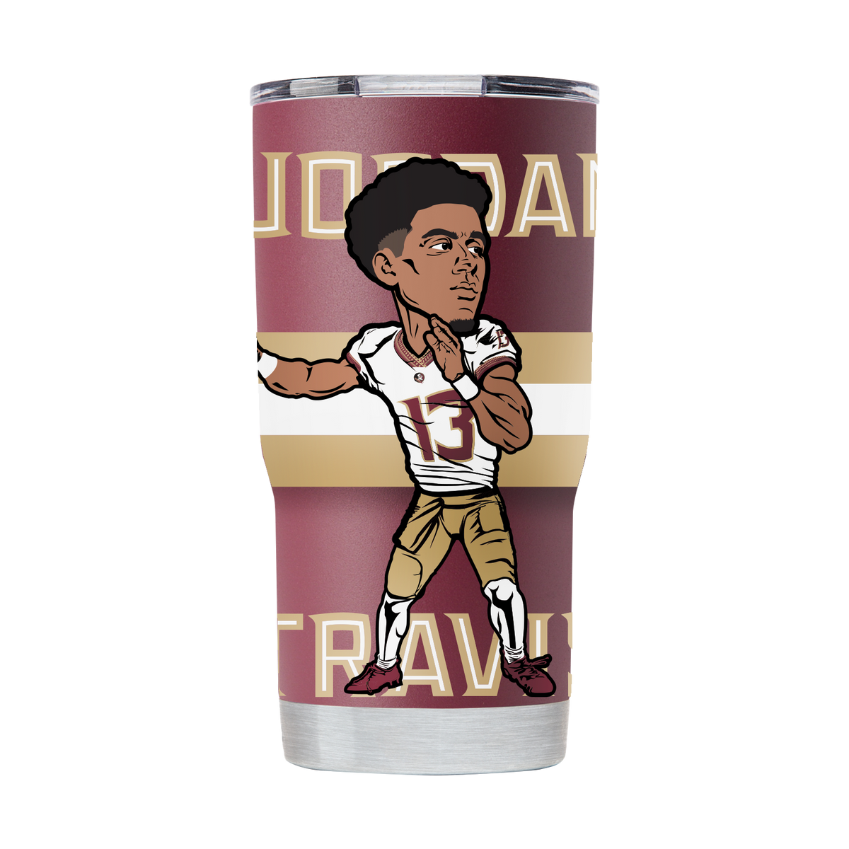 GameTime SideKicks - Florida State 30 oz Garnet Striped Tumbler