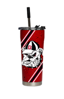 Georgia Straw Tumbler College Vault Splatter