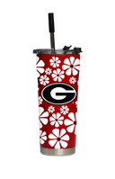 Georgia Straw Tumbler Retro Floral