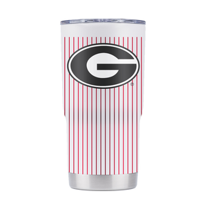 Georgia 20oz Pinstripe Baseball Tumbler