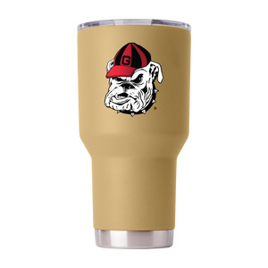 Georgia 30oz College Vault Gold Tumbler