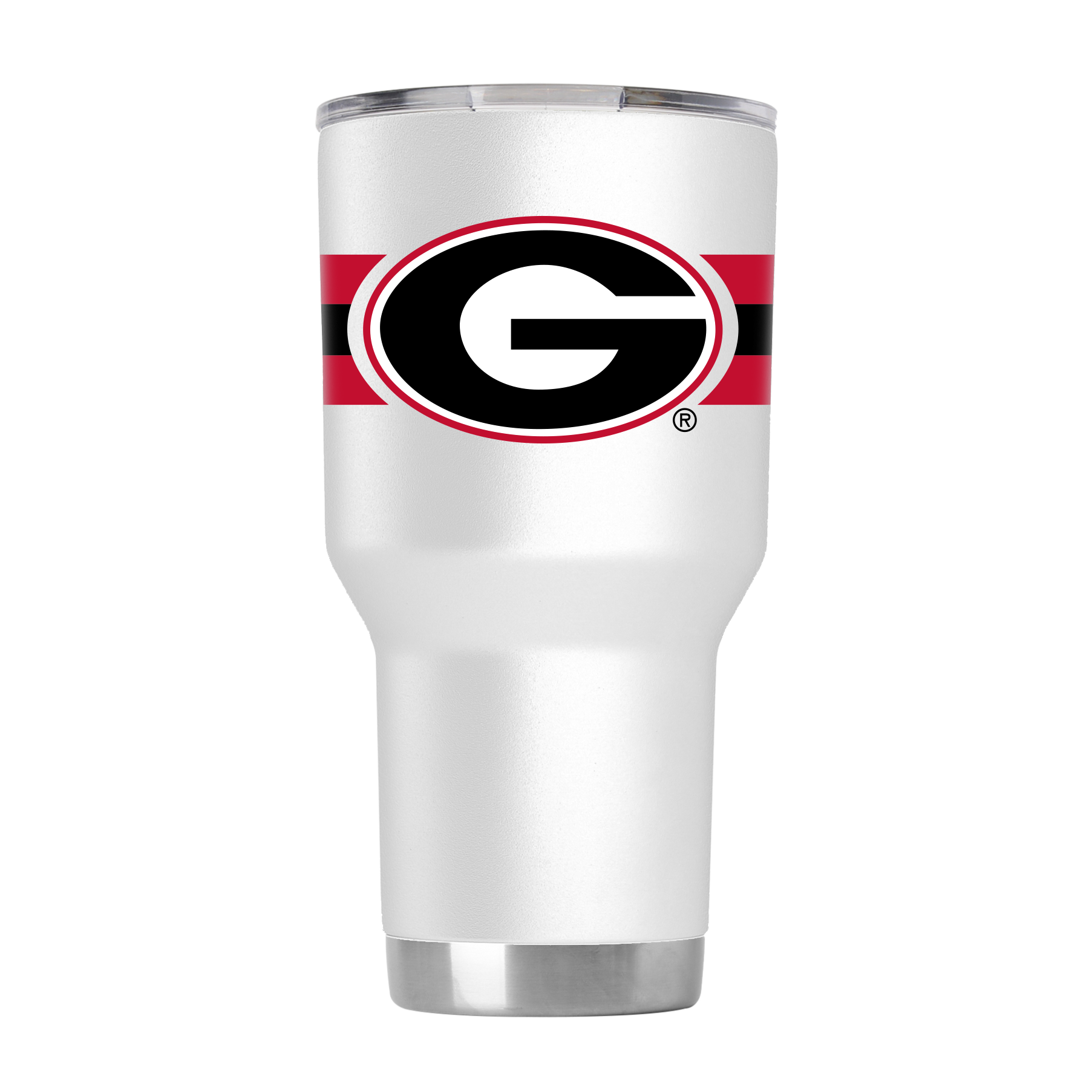 Georgia 30oz White Stainless Steel Tumbler - Stripes