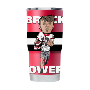 Brock Bowers 20oz Red Tumbler