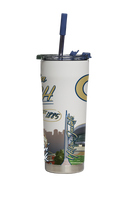 Georgia Tech Straw Tumbler Campus Icons