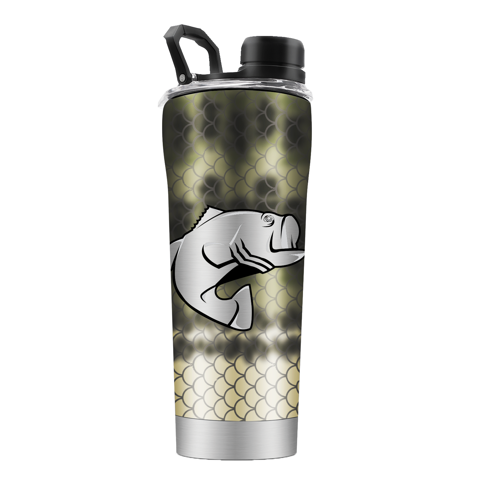 Gametime Outdoors 20oz Bass Stainless Steel Shaker