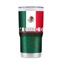 Mexico Soccer Fan 20oz Tumbler by gametimesidekicks featuring Mexico national team logo and vibrant design on a white tumbler.