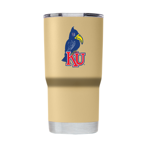 Kansas College Vault 20oz Gold Tumbler