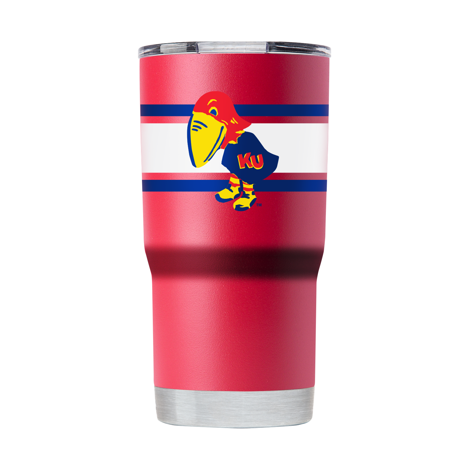 Kansas College Vault 20oz Red Stripe Tumbler