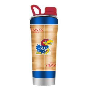 Kansas Basketball Court Stainless Steel Shaker