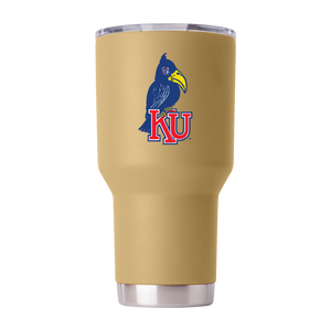 Kansas College Vault 30oz Gold Tumbler