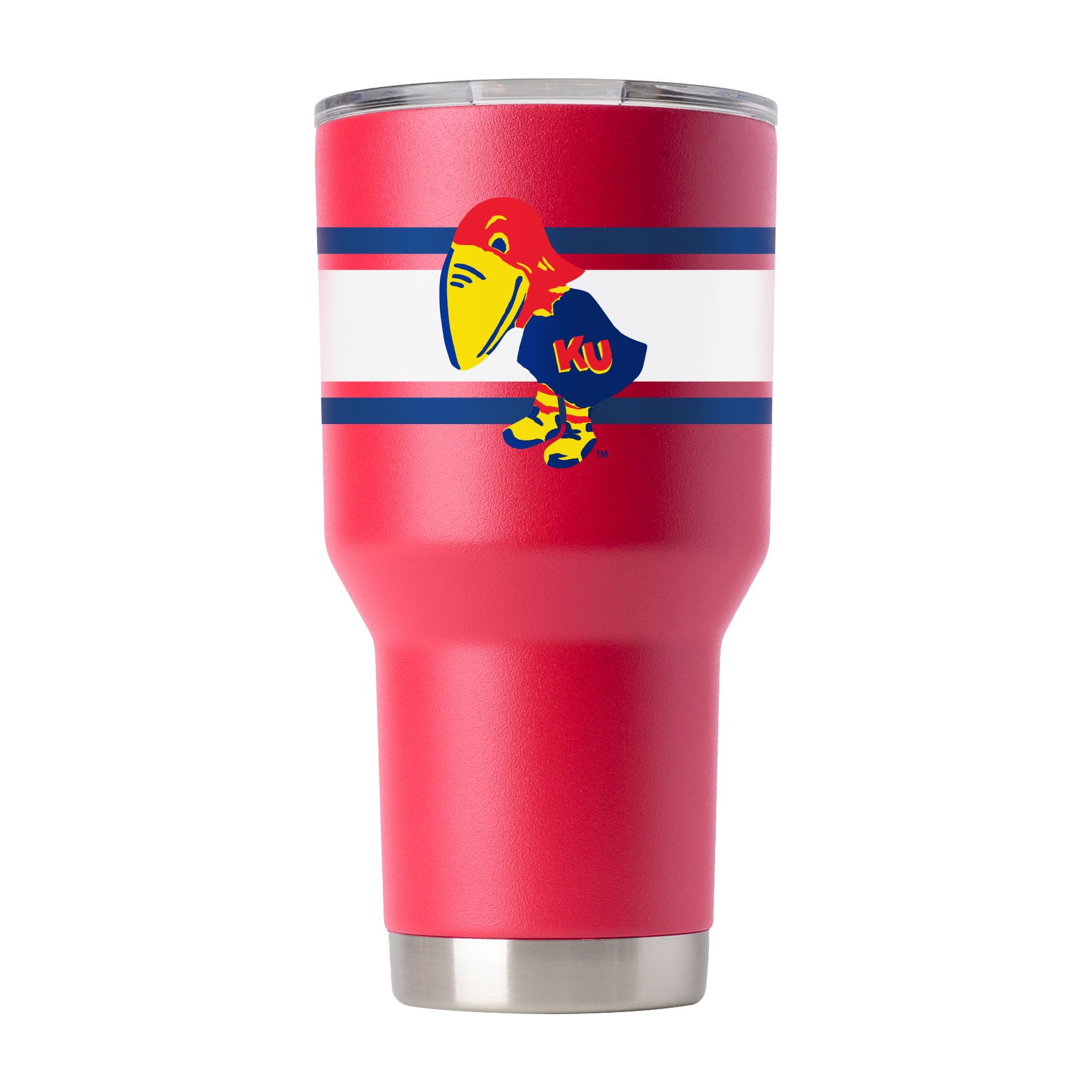 Kansas College Vault 30oz Red Stripe Tumbler