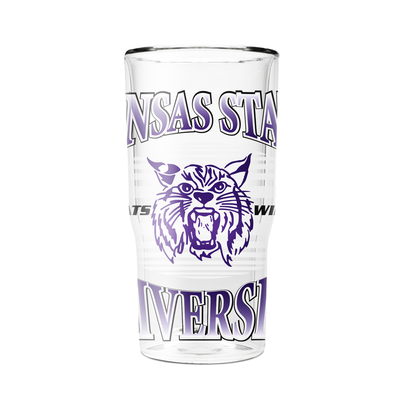 Kansas State College Vault 16oz 2-Pack Glass Tumblers