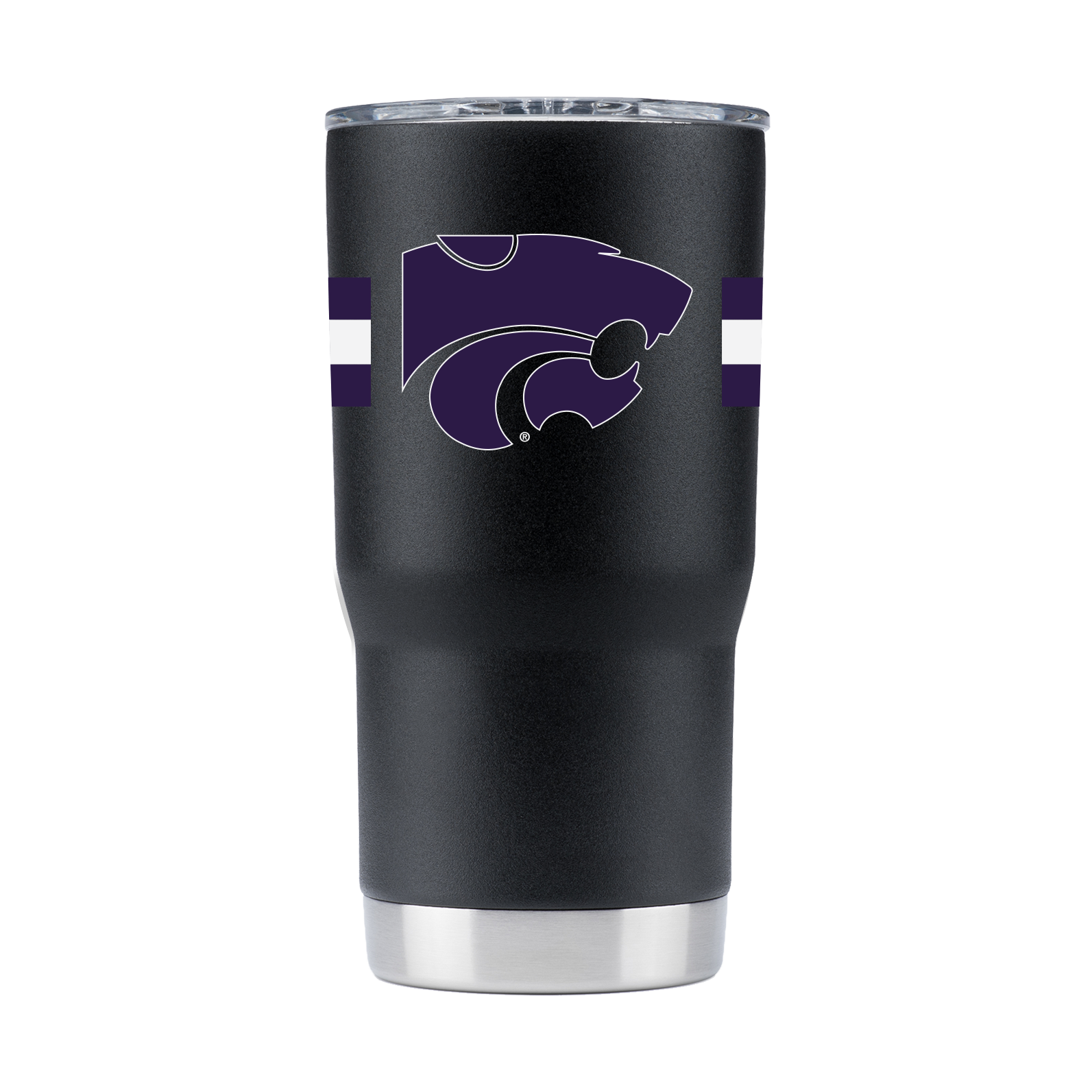 Kansas State 20oz Black Stripe Tumbler