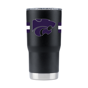 Kansas State 20oz Black Stripe Tumbler