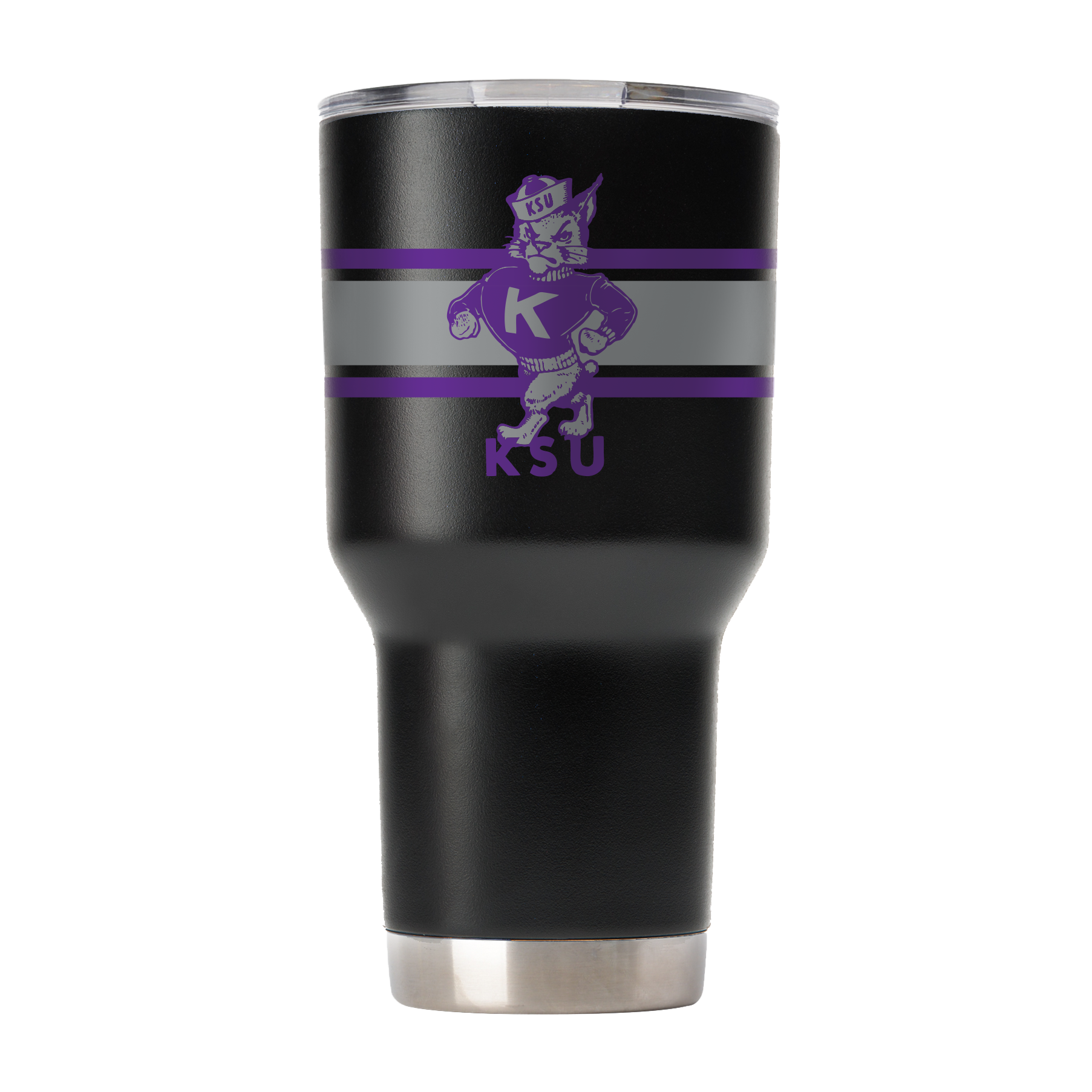 Kansas State College Vault 30oz Black Tumbler