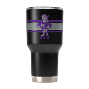 Kansas State College Vault 30oz Black Tumbler