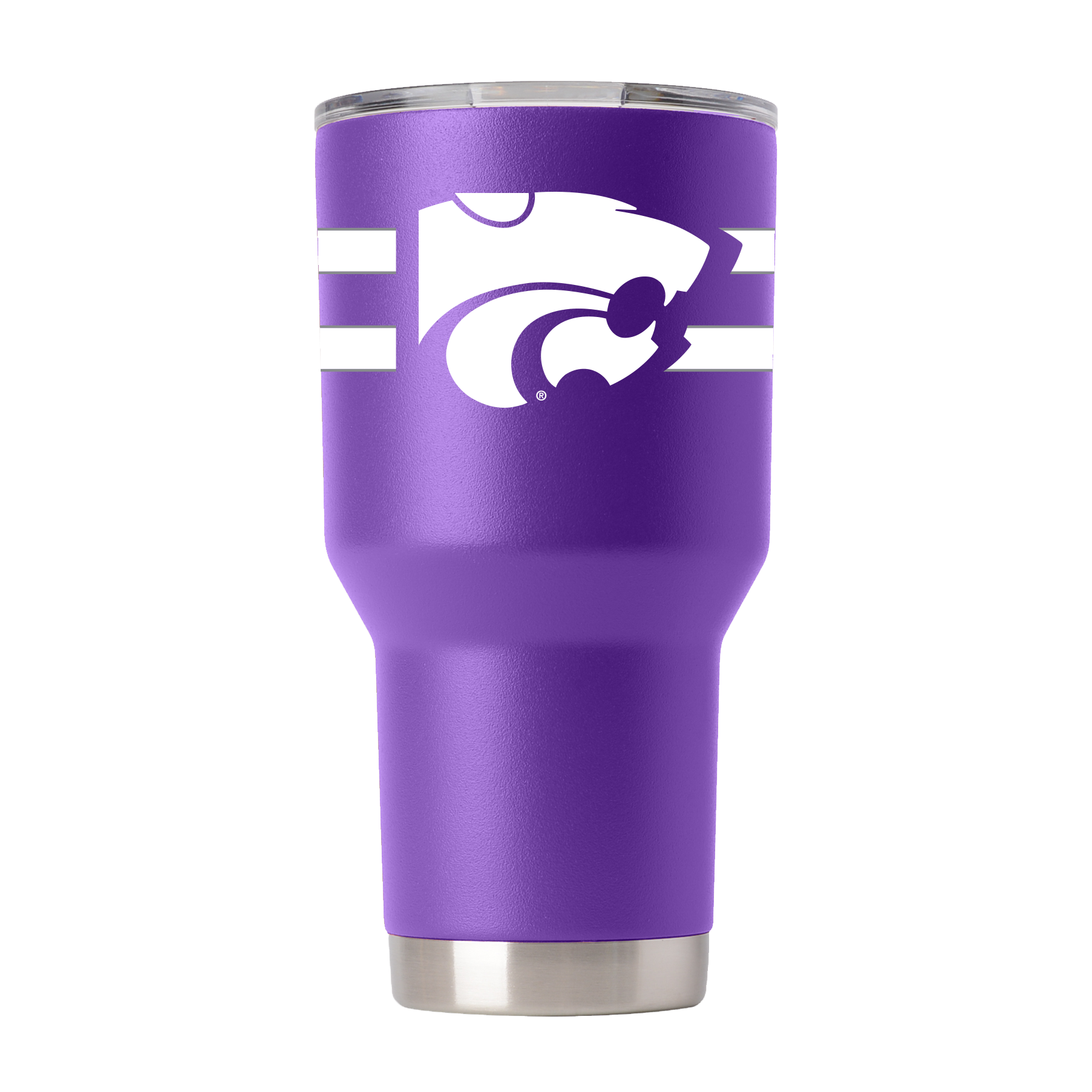 Kansas State 30oz Purple Stripe Tumbler