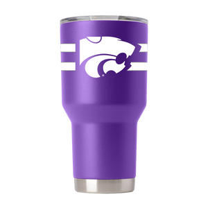 Kansas State 30oz Purple Stripe Tumbler