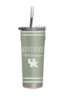 Kentucky Straw Tumbler Sage ProGloss by gametimesidekicks, a reusable straw tumbler with a sleek sage finish and durable design.