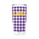 LSU 16oz 2-Pack Glass Tumblers Gingham