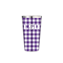 LSU 16oz Stainless Pint Gingham