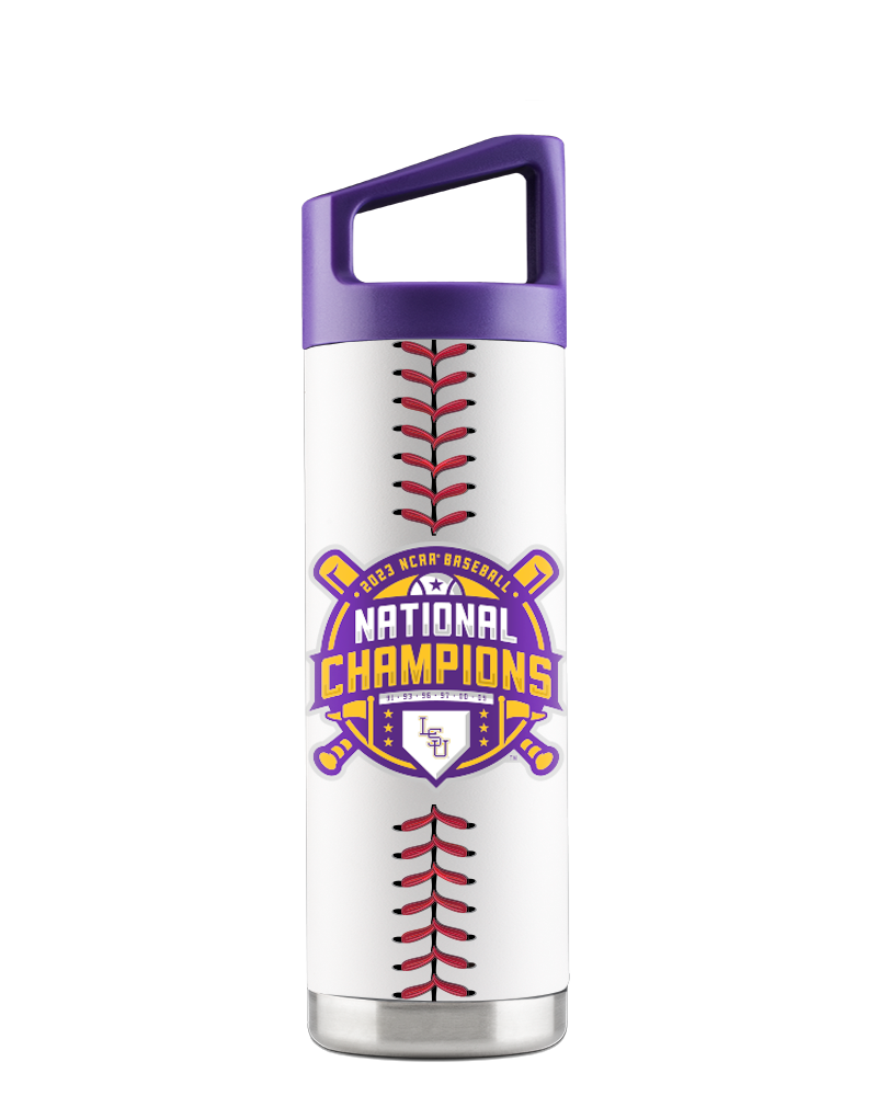 LSU 16oz Baseball White Bottle - National Champs 2023