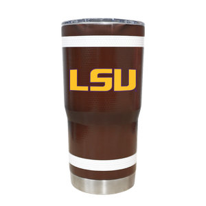 LSU 20oz Football Textured Tumbler