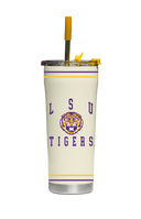 LSU Cream ProGloss Straw Tumbler