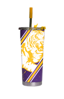 LSU College Vault Splatter Straw Tumbler