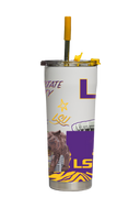 LSU Straw Tumbler Campus Icons