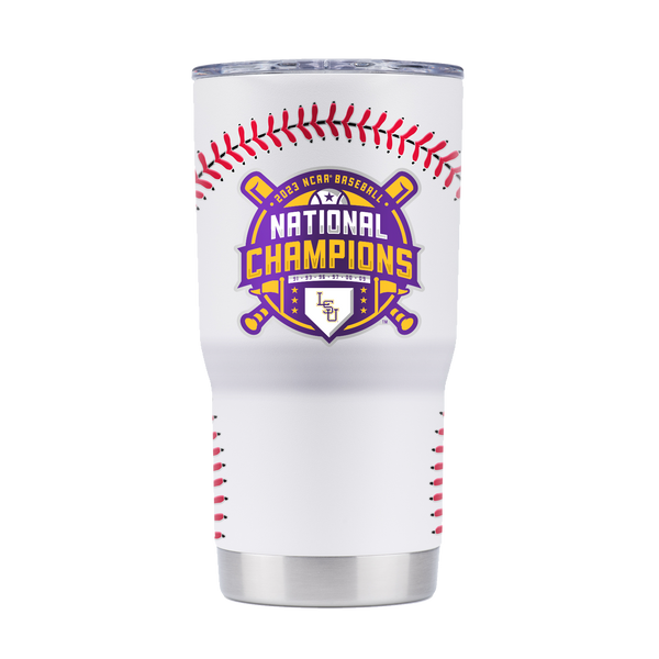 LSU 20oz Pinstripe Baseball NIL Tumbler - Tre' Morgan