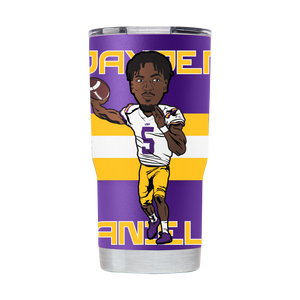 Jayden Daniels NFLPA 20oz Purple Tumbler