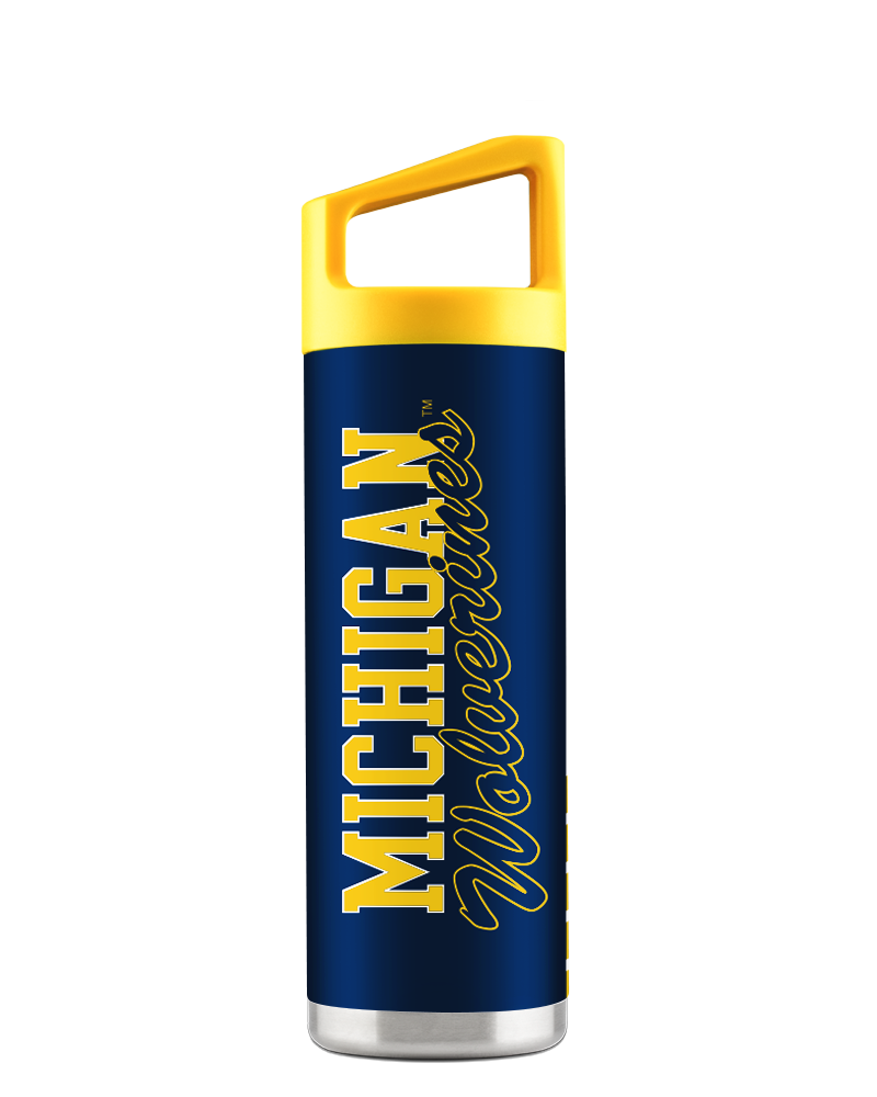 Gametime Sidekicks Michigan Edelstahl-Becher – 850 Ml, Doppelwandig Vakuumisoliert, Mit Kupferbeschichtung, Offiziell Lizenziert