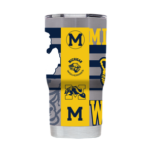 Michigan College Vault 20oz Stainless Steel Tumbler