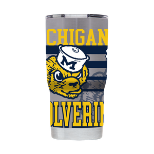 Michigan College Vault 20oz Stainless Steel Tumbler