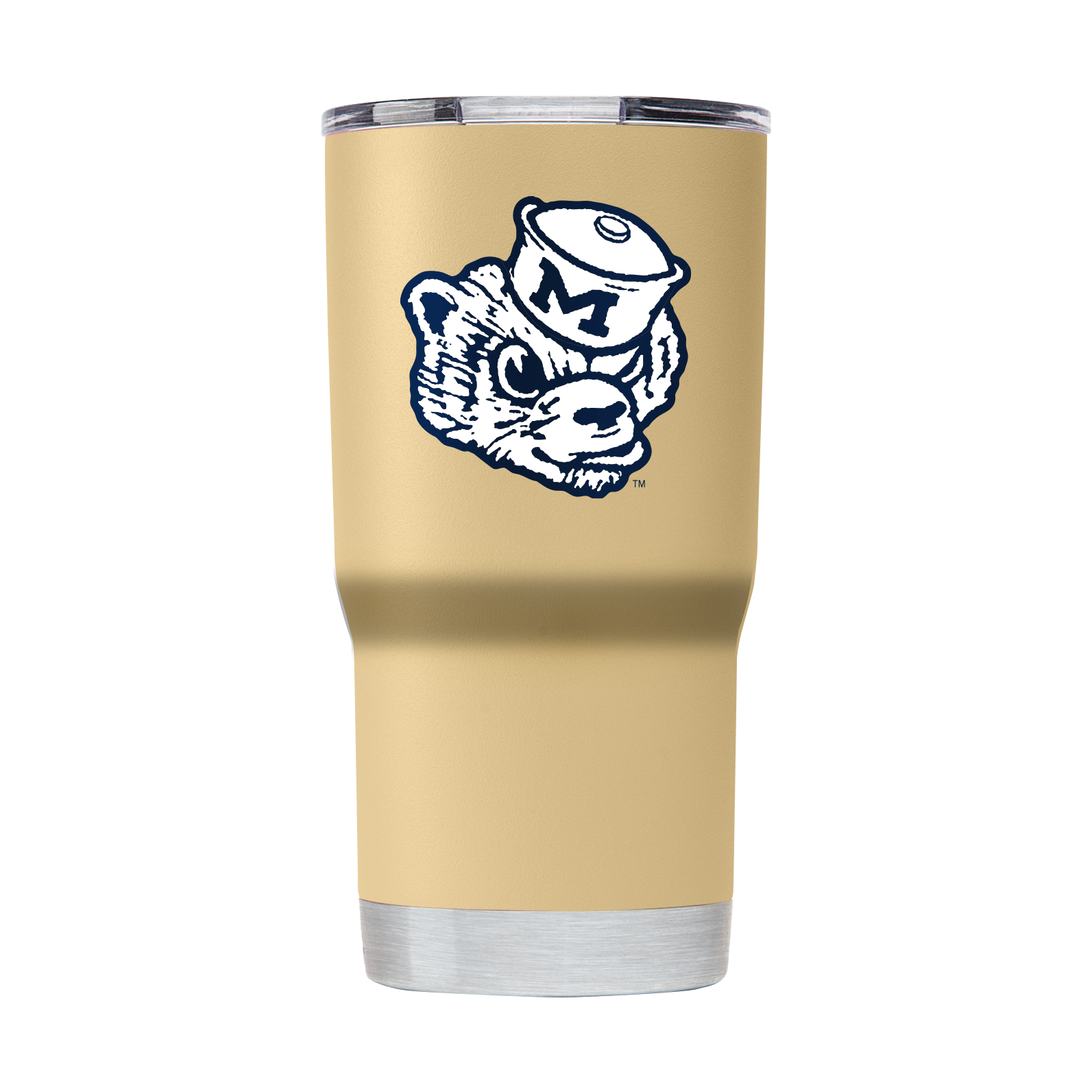 Michigan College Vault 20oz Gold Tumbler