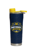 Michigan 2026 National Champs Stainless Steel Shaker Bottle Logo Wrap