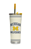 Michigan Cream ProGloss Straw Tumbler