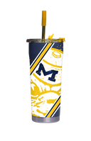 Michigan College Vault Splatter Straw Tumbler