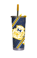 Michigan College Vault Splatter Straw Tumbler